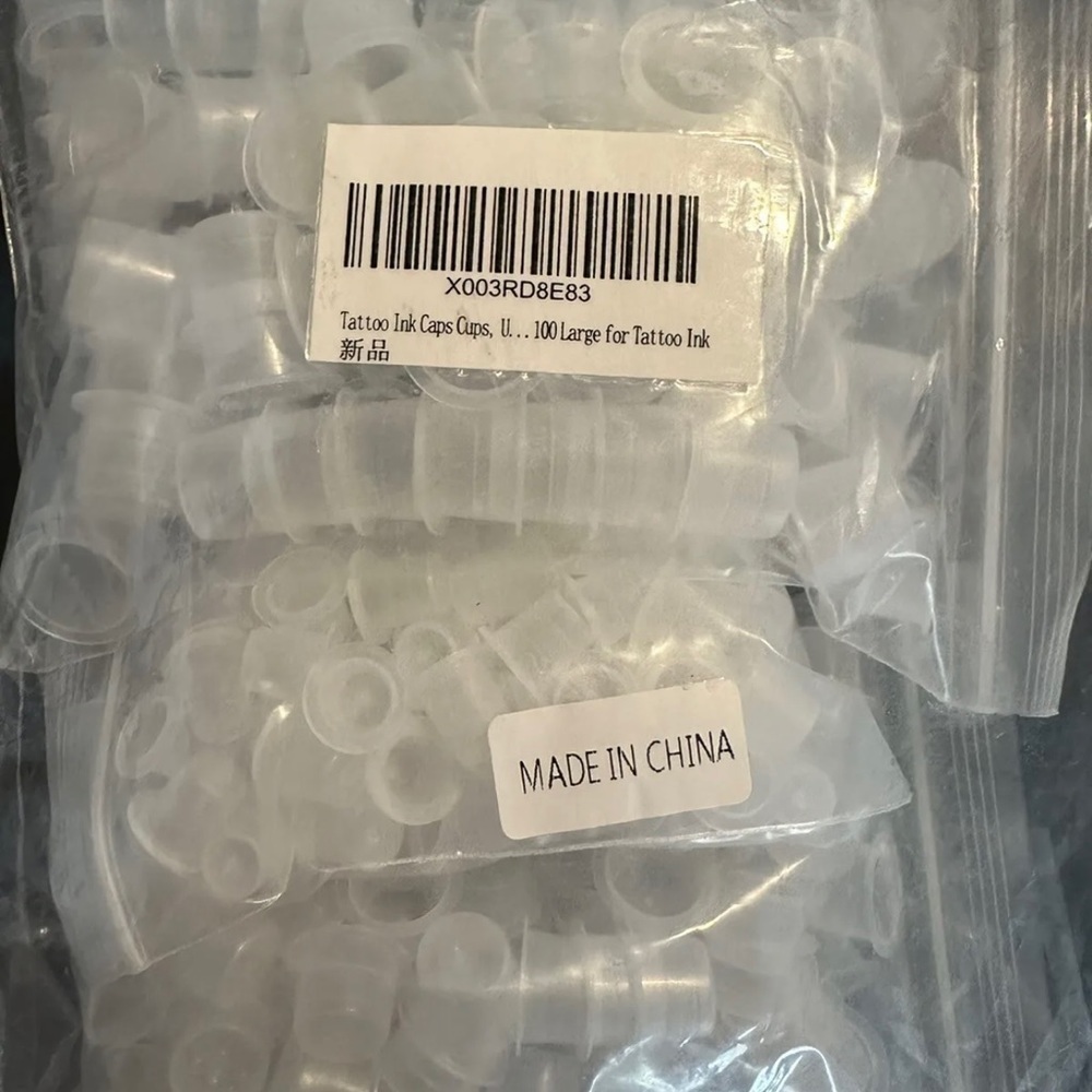 Tattoo Ink Caps Cups, U... 100 Large for Tattoo Ink